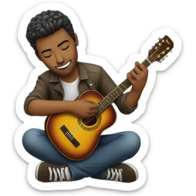 Hombre tocando guitarra  sticker