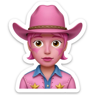 pink cowboy sticker