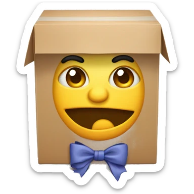 caja de sorpresa  sin rostro sticker
