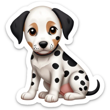 1 Dalmatian adult + 1 dobermann puppy sticker