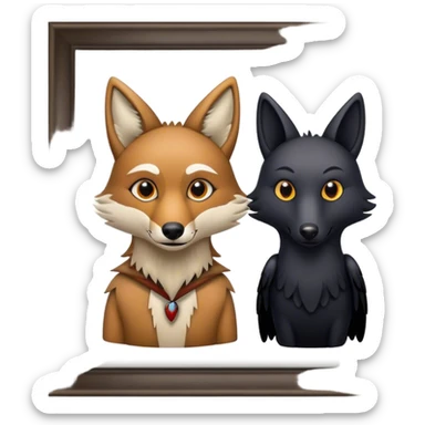  Coyote and Crow sticker