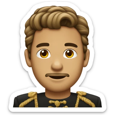 Príncipe con cabello marrón claro sticker