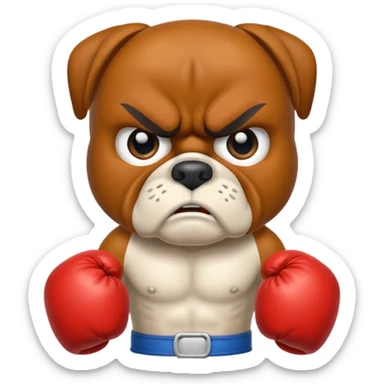angry  boxer  sticker