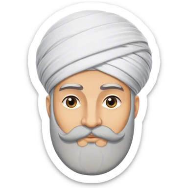 ​Cinematic Realistic Portrait of Suleiman the Magnificent, depicted as a regal Ottoman sultan adorned with a large, white, round, tall turban and a majestic grey beard, his commanding gaze bathed in warm, historic lighting that exudes timeless authority and grandeur, sticker