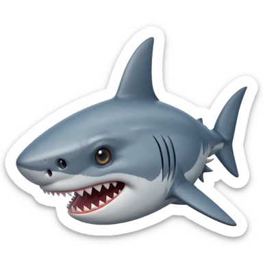 Tête Requin avec une vrai étoile dans 1 oeil sticker