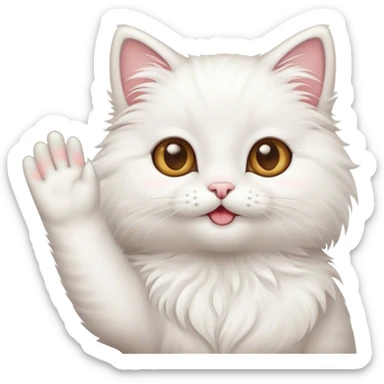 Cute cat waving  sticker