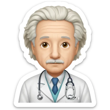 albert einstein in doctor dress  sticker