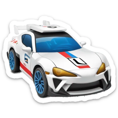 Radio Controlled Captain Rex themed Toyota 86 shaped like a Formula One race car with exposed wheels  sticker