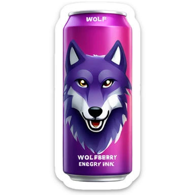 Wildberry wolf Energy Drink can sticker