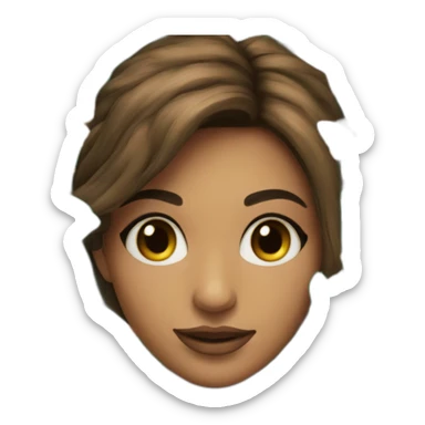 emoji de una chica con rostro de colibrí  sticker