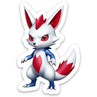 Cool Shiny Digimon-Sneasel-Zangoose-hybrid full body sticker