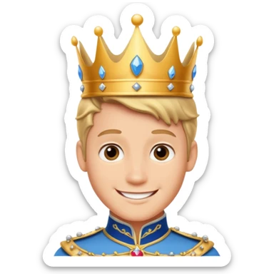 Prince Charming from Disney with crown sticker