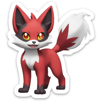 Litten-Zoroark-Zangoose-Mightyena-Zorua full body sticker