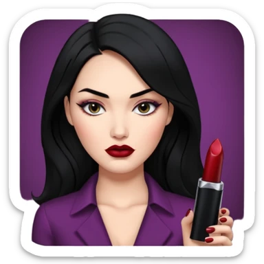 “Emoji girl, femme fatale, black hair. megan fox vibes sticker