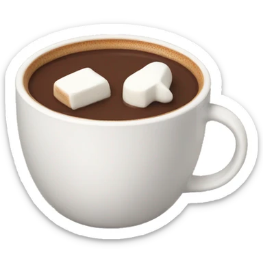 A hot chocolate with marshmallow  sticker
