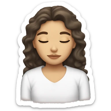 angelic brunette sleeping in drsk sticker