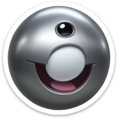 Metal cute Kirby ball driving on 4 car wheels sticker