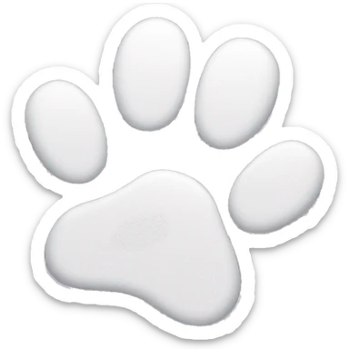 white cat paw sticker