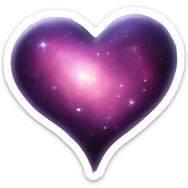 Galaxy heart sticker