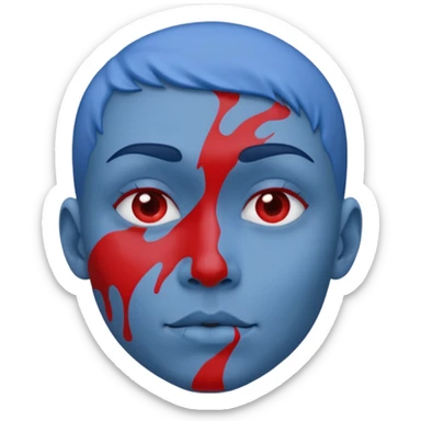 blues with red stuff sticker