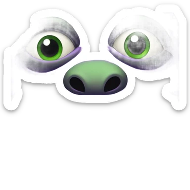 purple and green (solana colors) pepe the frog sticker