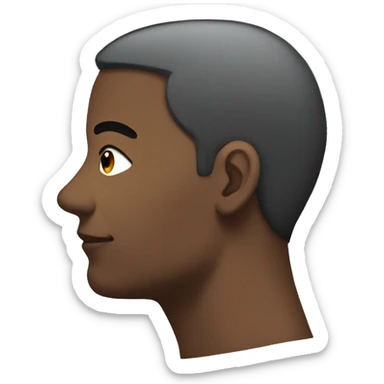 side profile of a person, side eyeing sticker