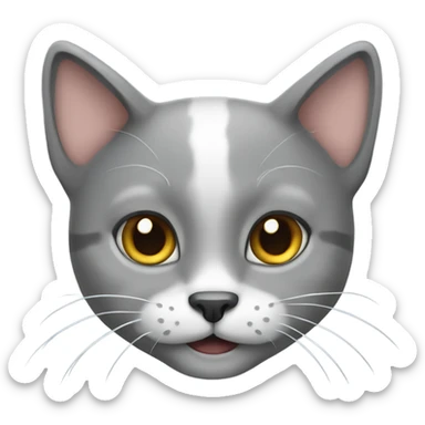 Cat gray cute sticker