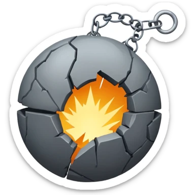 The world that has a wrecking ball through it⚽️  sticker