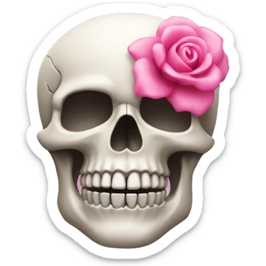 Skull with a pink  sticker
