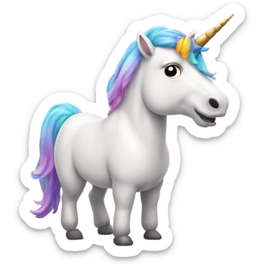 unicorn pooping sticker