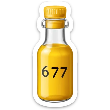 Mustard bottle saying 6-7 sticker