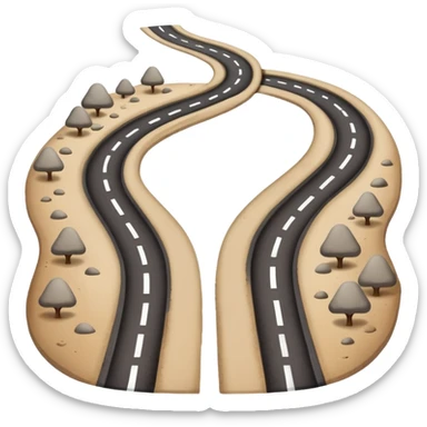 a fork in the road with two different paths sticker