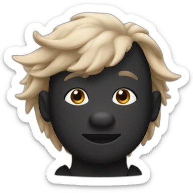 Une personne de couleur noir sur un cochon sticker