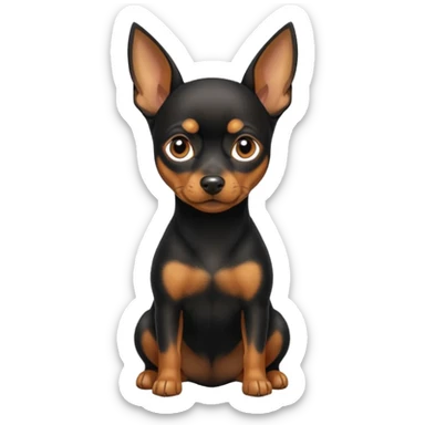 Miniature pinscher dog sticker