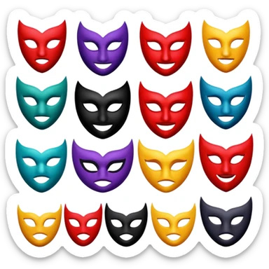 masks for acting sticker