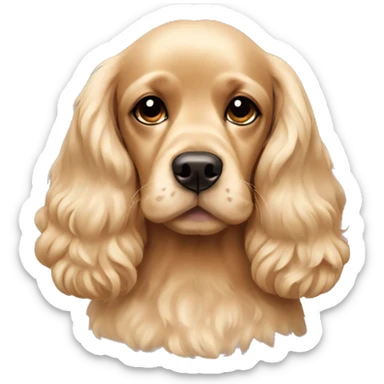 blonde cocker spaniel cute sticker