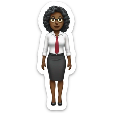 full body bolonde woman in business outfit sticker