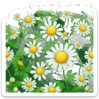 CHAMOMILE with leaf sticker
