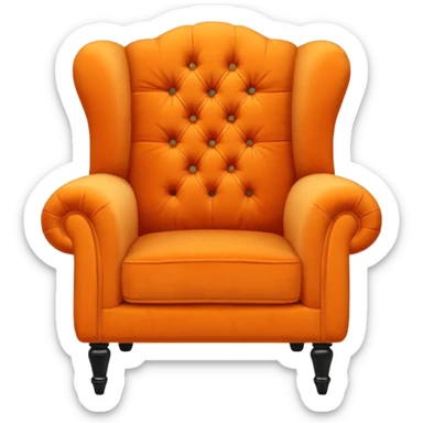 orange armchair sticker