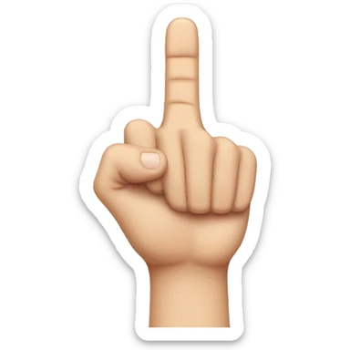 hand with pointer and middle finger up and thumb out  sticker