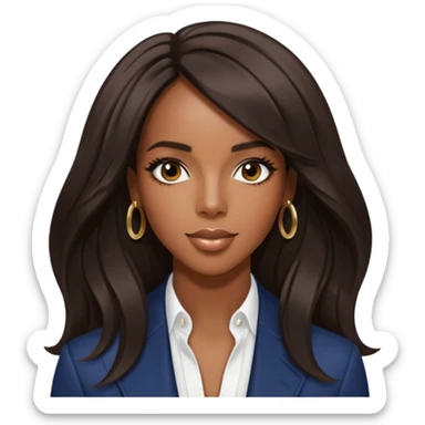 Kelly Rowland with long hair sticker