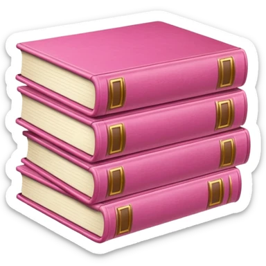 stack of pink books sticker