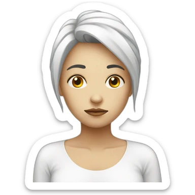 sad women white sticker