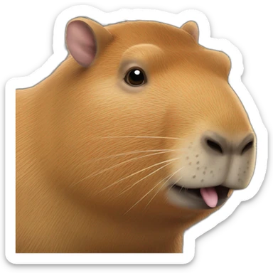 créer moi un animatronic capybara sticker