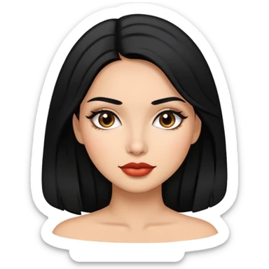 black hair latina baddie  sticker