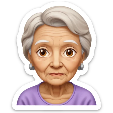 Old lady with my picture sticker