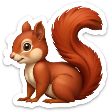 emoji Realistic sexy red Mama squirrel sticker