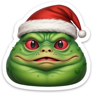jabba the hutt santa sticker