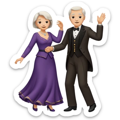 old people Waltz sticker