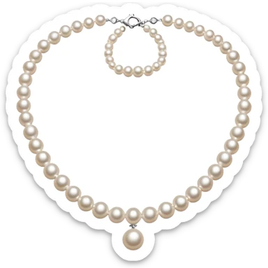 pearl necklace sticker